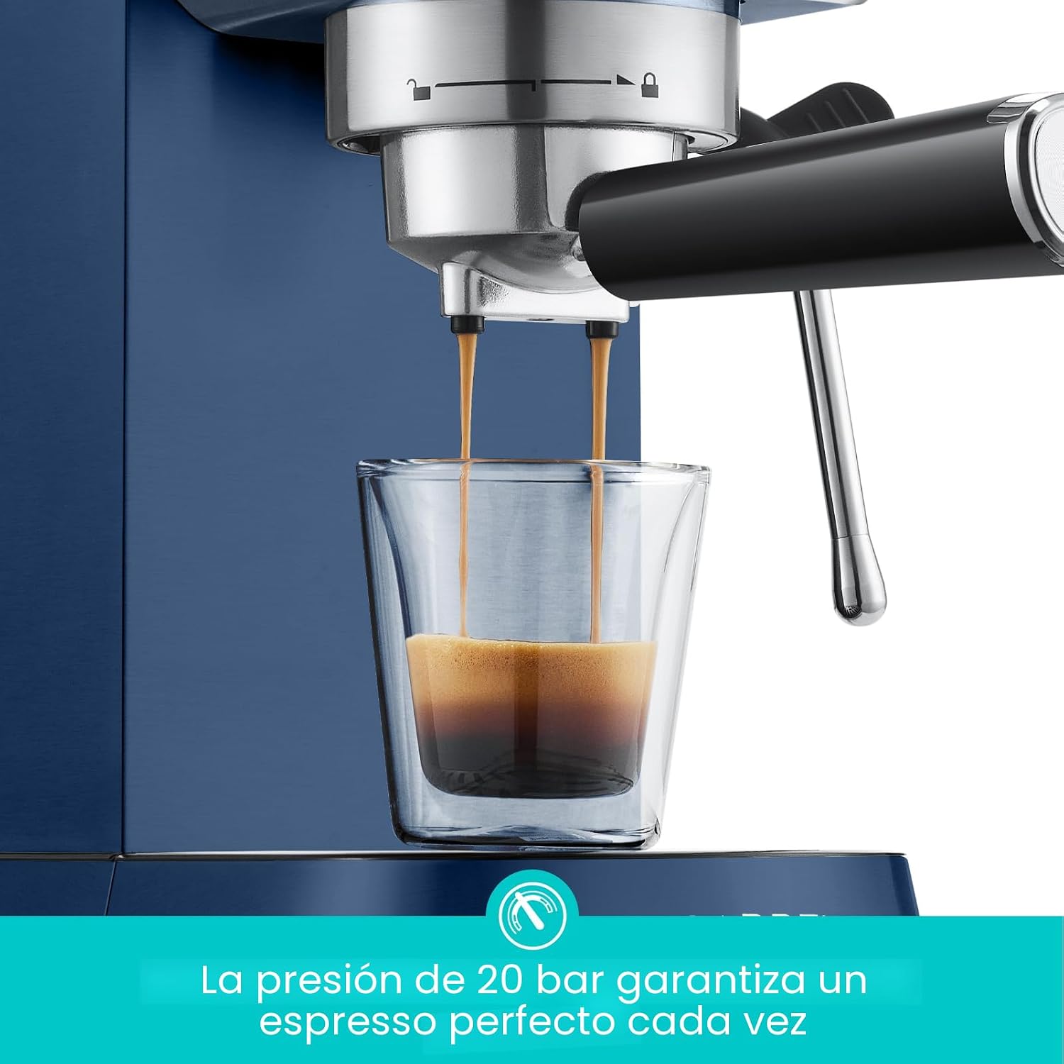 Máquina de espresso CASABREWS de 20 bares, cafetera profesional con varita espumadora de leche, máquina de café espresso con tanque de agua extraíble de 34 oz, regalo para amantes del café
