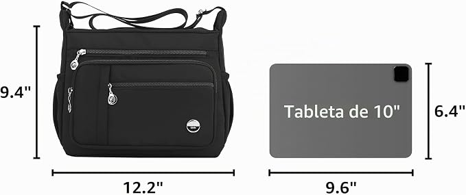 MINTEGRA Bolso de mano de hombro para mujer, espacioso bolso cruzado con múltiples bolsillos, bolso de mano a la moda con asa superior, L