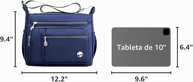 MINTEGRA Bolso de mano de hombro para mujer, espacioso bolso cruzado con múltiples bolsillos, bolso de mano a la moda con asa superior, S