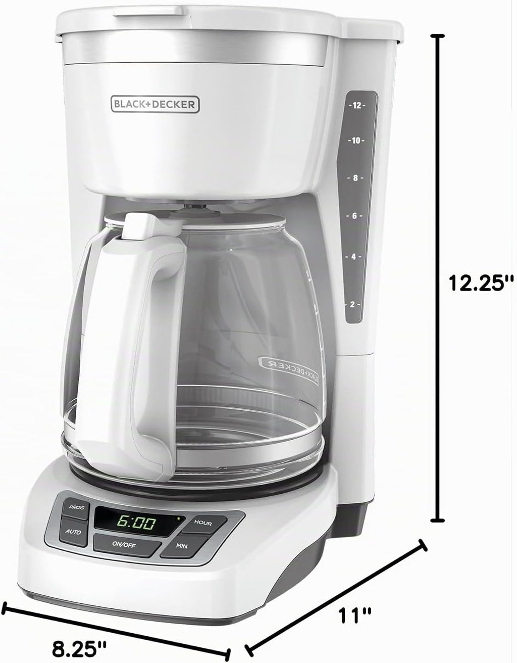 BLACK+DECKER CM1160W-1 CM1160W Cafetera programable de 12 tazas