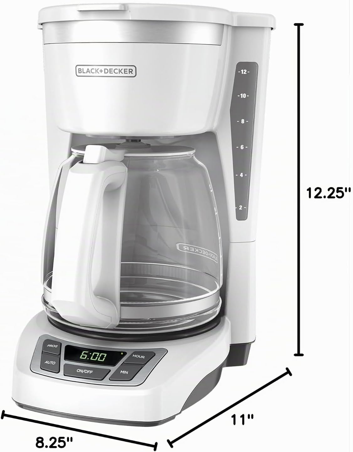 BLACK+DECKER CM1160W-1 CM1160W Cafetera programable de 12 tazas