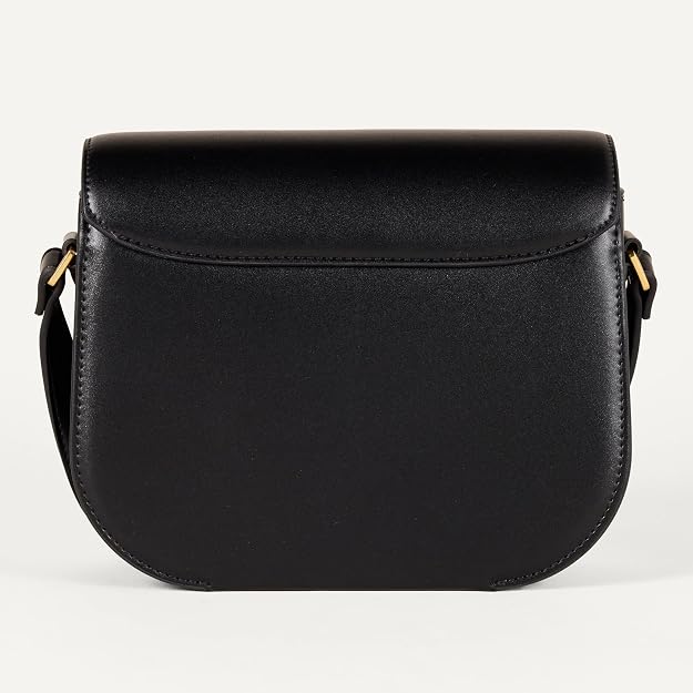 Bolso bandolera con solapa para mujer Amazon Essentials, con correa ajustable y bolsillo interior.