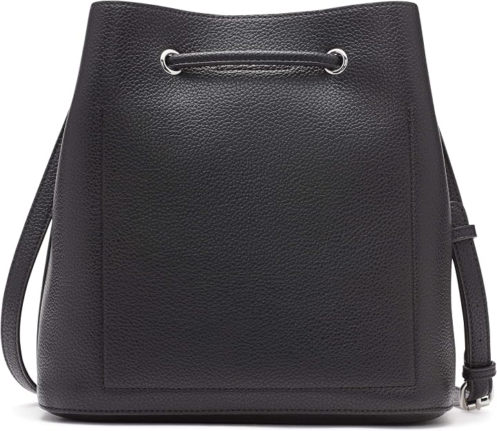 Calvin Klein Gabrianna Bolsa al hombro para mujer | Faux Leather, Adjustable Convertible Strap, Drawstring Closure, 2 Slip Pockets, 1 Zip Pocket, Everyday