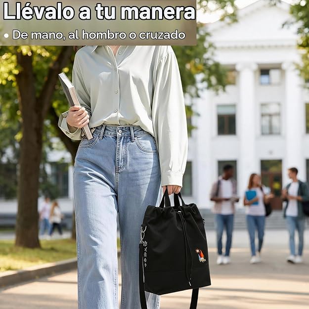 Bolso de mano de lona, bolso de hombro informal, bolso de trabajo, bolso cruzado con bordado de sol