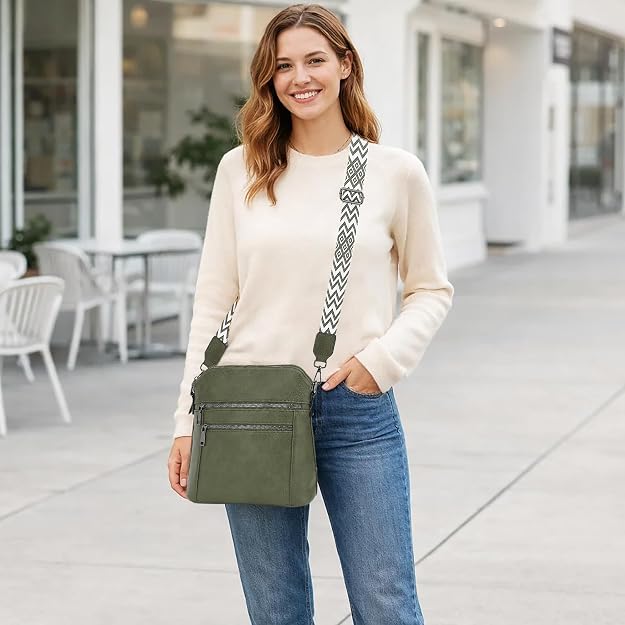 Bolso bandolera TANTOMI para mujer: bolso de mano de piel sintética