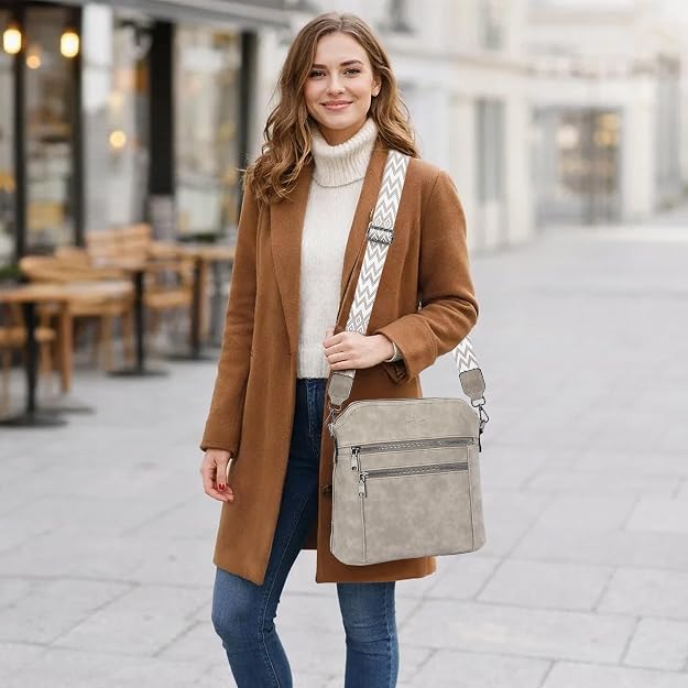 Bolso bandolera TANTOMI para mujer: bolso de mano de piel sintética
