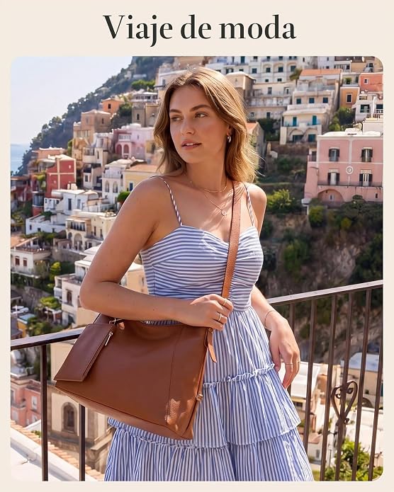 Missnine Bolso Hobo para mujer de piel sintética
