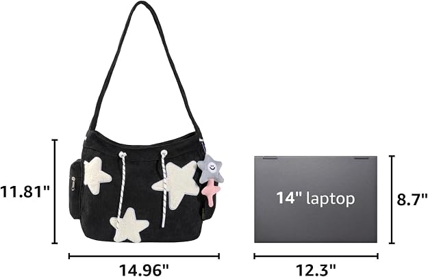 Bolso de mano con forma de estrella, diseño de mensajero estético, bolso de mano de gran capacidad, bolso de hombro casual cruzado