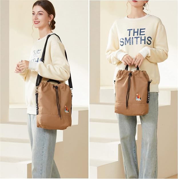 Bolso de mano de lona, bolso de hombro informal, bolso de trabajo, bolso cruzado con bordado de sol