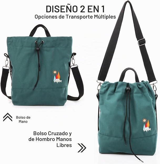 Bolso de mano de lona, bolso de hombro informal, bolso de trabajo, bolso cruzado con bordado de sol