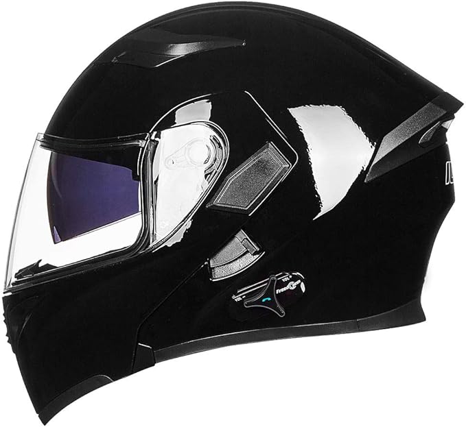 ILM talla M - Casco de motocicleta con Bluetooth, modular, abatible, de cara completa, doble visera, MP3, intercomunicador, radio FM, aprobado por el DOT, modelo 902BT/902BT PRO/902BT MAX