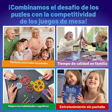 The Uzzle 3.0 Juego de mesa, Juegos de mesa familiares para niños y adultos