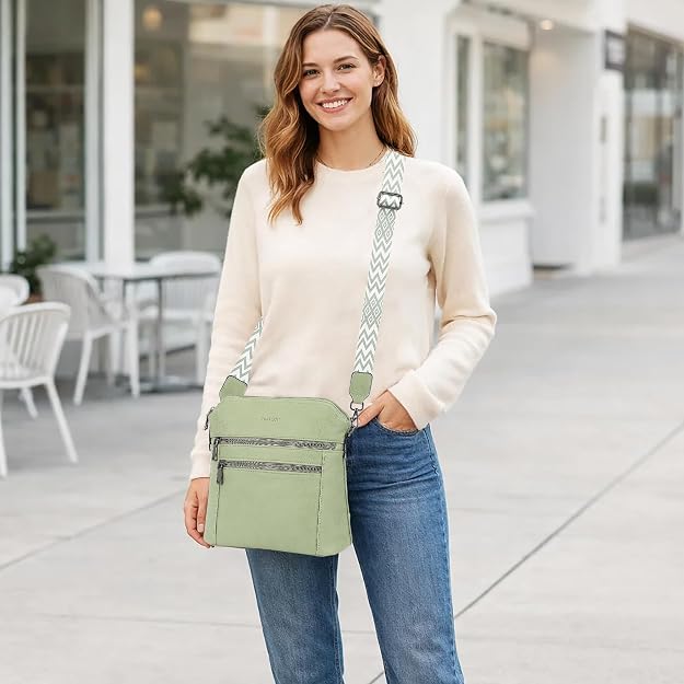 Bolso bandolera TANTOMI para mujer: bolso de mano de piel sintética