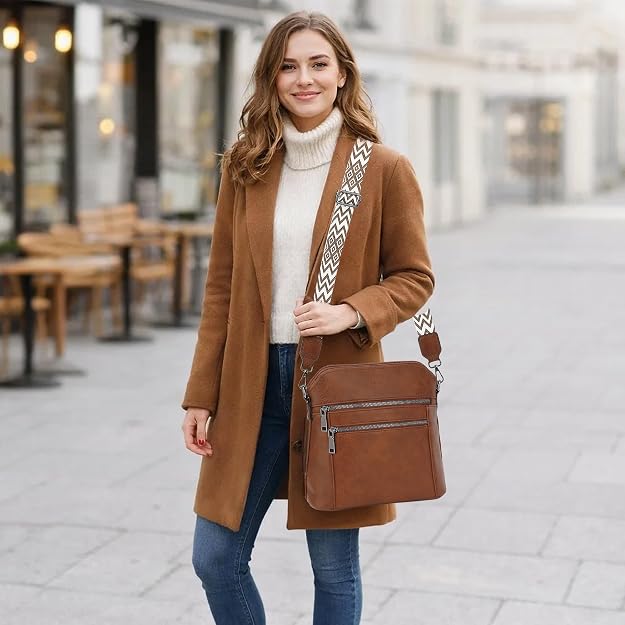 Bolso bandolera TANTOMI para mujer: bolso de mano de piel sintética