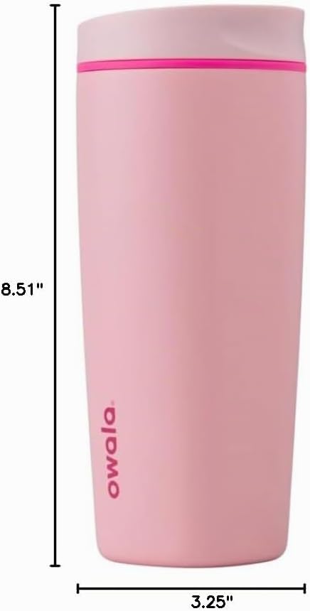 Owala SmoothSip Slider - Vaso de café aislado de acero inoxidable,...