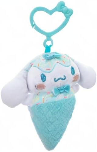 Hello Kitty and Friends - Paquete de 4 peluches con clip de helado...