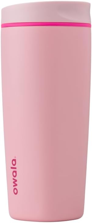 Owala SmoothSip Slider - Vaso de café aislado de acero inoxidable,...