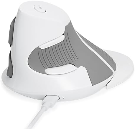 DELUX Ratón vertical ergonómico, ratón vertical recargable (M618G D...