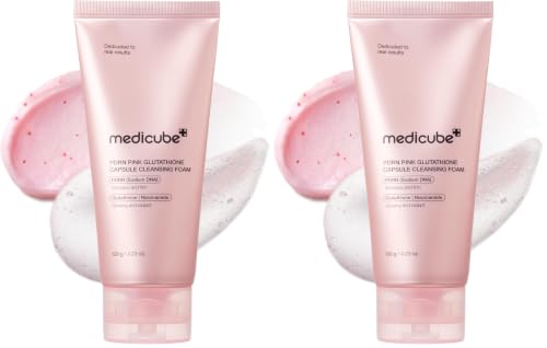 medicube Limpiador facial PDRN Pink Glutatión Cápsula Espuma Limpia...