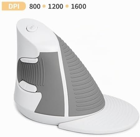 DELUX Ratón vertical ergonómico, ratón vertical recargable (M618G D...
