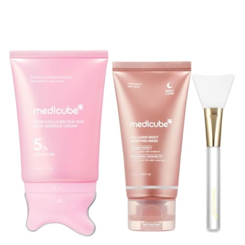 medicube Viral Collagen Duo: Crema antiarrugas Gua Sha y mascarilla...