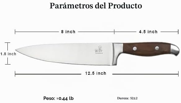 Cuchillo de chef de 8 pulgadas, cuchillo de chef profesional japoné...