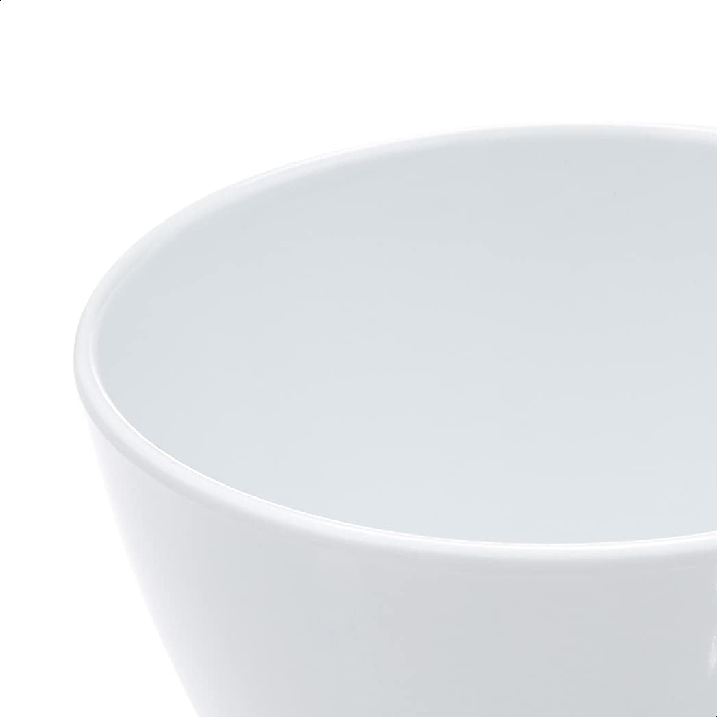 Amazon Basics Tazón redondo de melamina, 8 oz, blanco, juego de 6 p...
