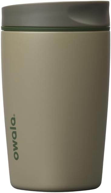 Owala SmoothSip Slider - Vaso de café de acero inoxidable con aisla...