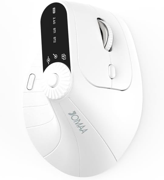 JOMAA Ratón vertical ergonómico de tres canales inalámbrico 2.4G y...