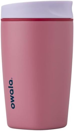 Owala SmoothSip Slider - Vaso de café de acero inoxidable con aisla...