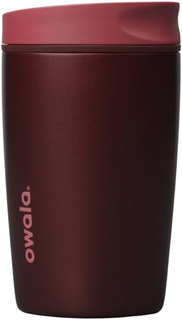 Owala SmoothSip Slider - Vaso de café de acero inoxidable con aisla...