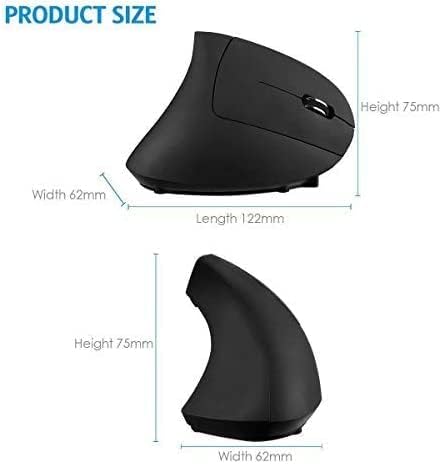 Ratón ergonómico, mouse inalámbrico vertical de alta precisión, mou...