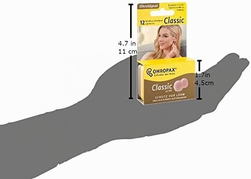 Ohropax Tapones reutilizables de cera y algodón (24 tapones en tota...