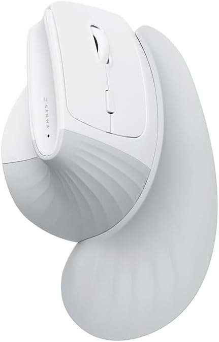 SANWA Ratón ergonómico inalámbrico para manos grandes, mouse vertic...
