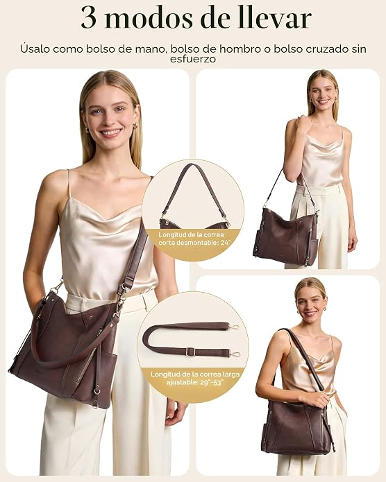 Missnine Bolso Hobo, bolso cruzado y bolso de hombro