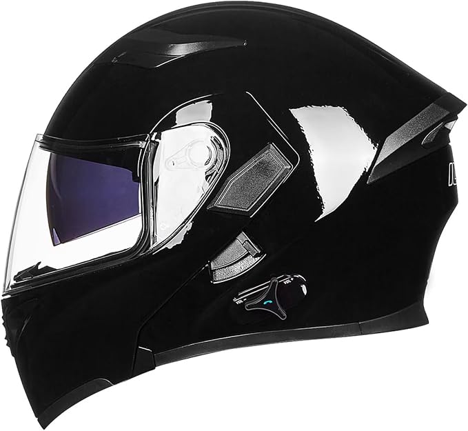 ILM talla M - Casco de motocicleta con Bluetooth, modular, abatible, de cara completa, doble visera, MP3, intercomunicador, radio FM, aprobado por el DOT, modelo 902BT/902BT PRO/902BT MAX