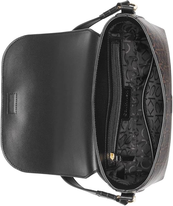 Calvin Klein Bolso de hombro con solapa Millie 2 en 1 para mujer y...