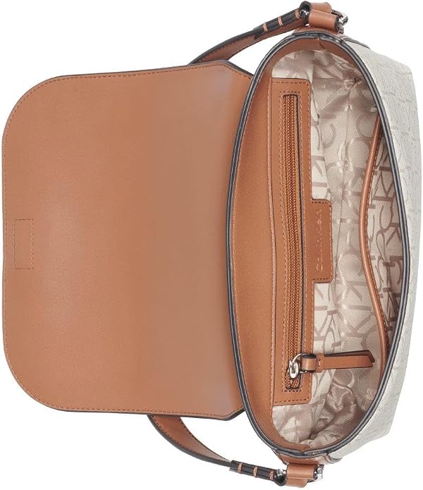 Calvin Klein Bolso de hombro con solapa Millie 2 en 1 para mujer y bandolera