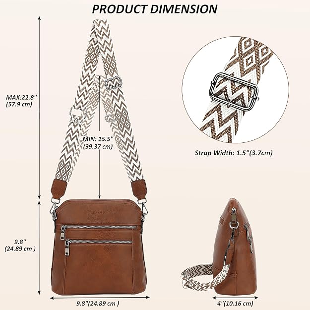 Bolso bandolera TANTOMI para mujer: bolso de mano de piel sintética