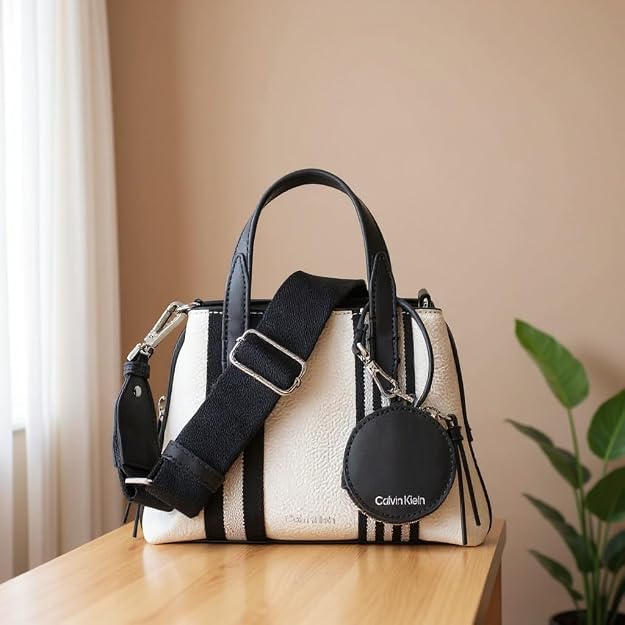 Calvin Klein Millie - Mini bolso cruzado 2 en 1 con compartimento triple