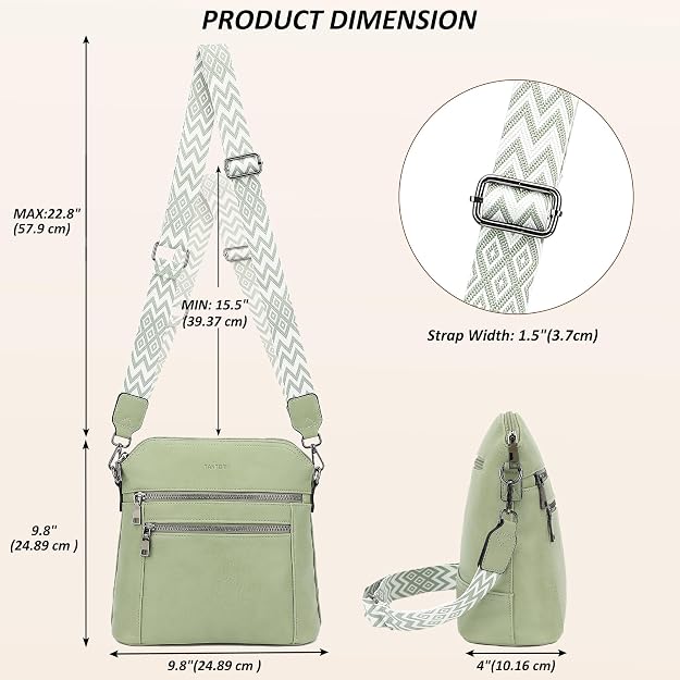 Bolso bandolera TANTOMI para mujer: bolso de mano de piel sintética