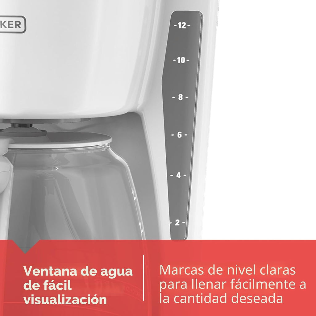 BLACK+DECKER CM1160W-1 CM1160W Cafetera programable de 12 tazas