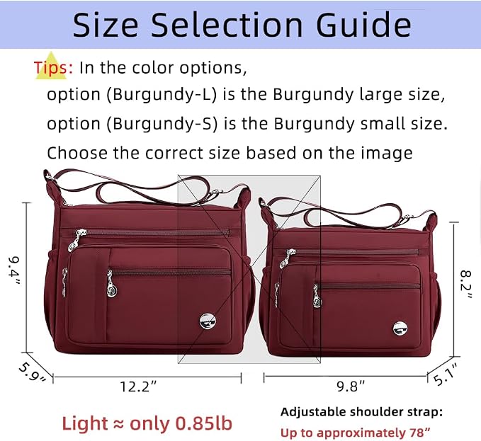 MINTEGRA Bolso de mano de hombro para mujer, espacioso bolso cruzado con múltiples bolsillos, bolso de mano a la moda con asa superior, L