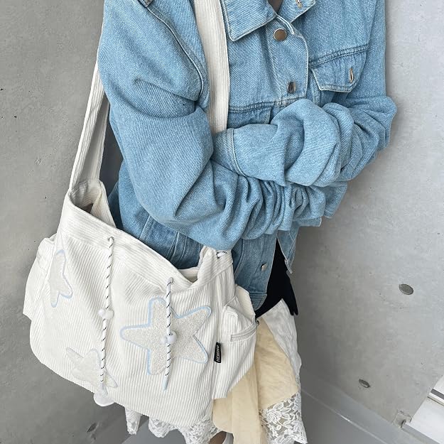 Bolso de mano con forma de estrella, diseño de mensajero estético, bolso de mano de gran capacidad, bolso de hombro casual cruzado