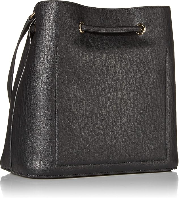 Calvin Klein Gabrianna Bolsa al hombro para mujer | Faux Leather, Adjustable Convertible Strap, Drawstring Closure, 2 Slip Pockets, 1 Zip Pocket, Everyday
