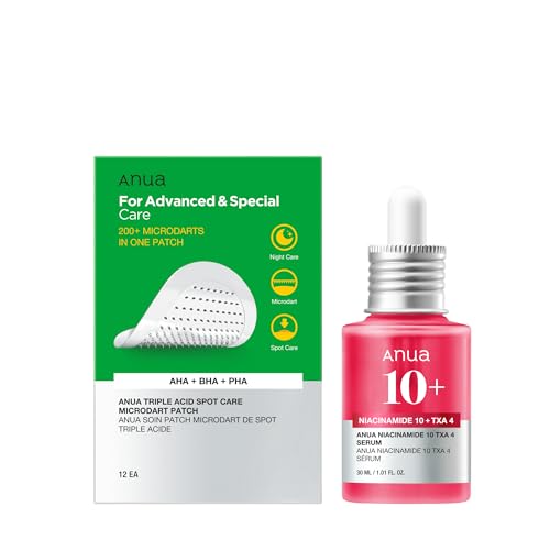 Anua Borrador de puntos Duo | Suero facial Niacinamide 10 + TXA 4 y...