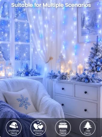 Guirnalda de 200 luces LED conectables mejoradas para interiores y...