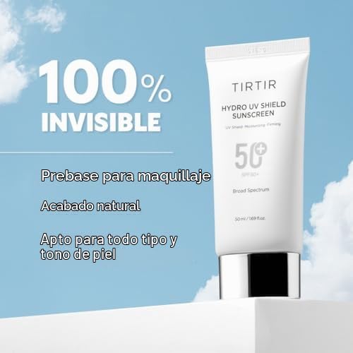TIRTIR Hydro UV Shield Protector solar | SPF 50+ amplio espectro UV...