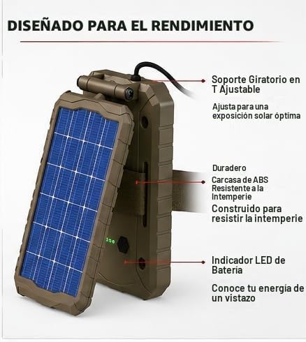 Paquete de batería solar Stealth CAM Sol-Pak, panel de energía sola...
