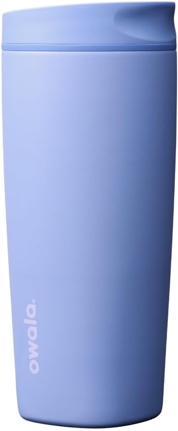 Owala SmoothSip Slider - Vaso de café de acero inoxidable con aisla...
